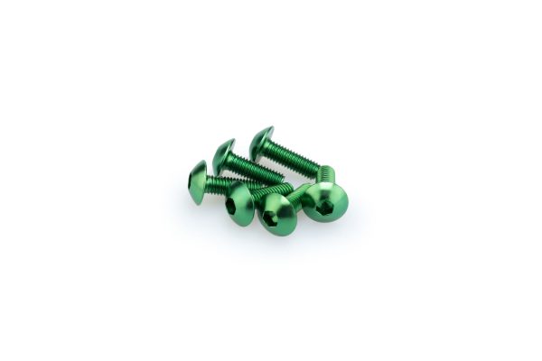 Puig KIT SCREWS DOMED M5X15MM. C/GREEN