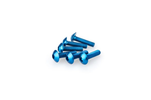 Puig KIT SCREWS DOMED M5X20MM. C/BLUE