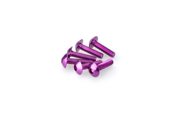 Puig KIT SCREWS DOMED M5X20MM. C/PURPLE