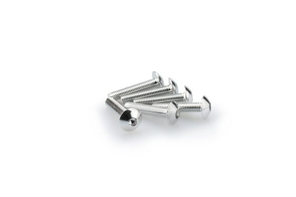 Puig KIT SCREWS DOMED M5X25MM. C/SILVER