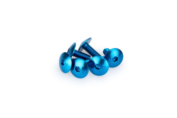 Puig KIT SCREWS DOMED M6X15MM. C/BLUE