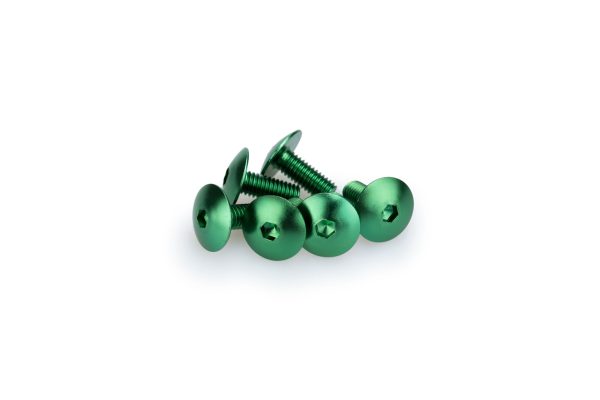 Puig KIT SCREWS DOMED M6X15MM. C/GREEN