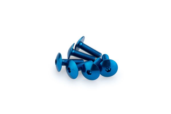 Puig KIT SCREWS DOMED M6X20MM. C/BLUE