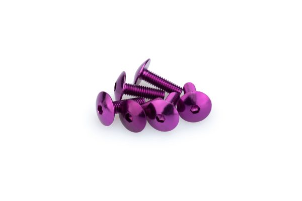 Puig KIT SCREWS DOMED M6X20MM. C/PURPLE