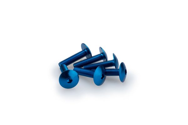 Puig KIT SCREWS DOMED M6X25MM. C/BLUE