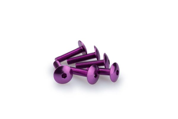 Puig KIT SCREWS DOMED M6X25MM. C/PURPLE