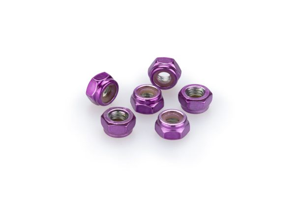 Puig BLISTER 6 LOCKNUT M6 C/PURPLE