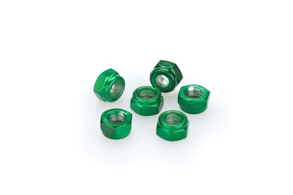 Puig BLISTER 6 LOCKNUT M6 C/GREEN