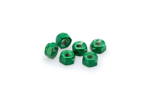 Puig BLISTER 6 LOCKNUT M8 C/GREEN