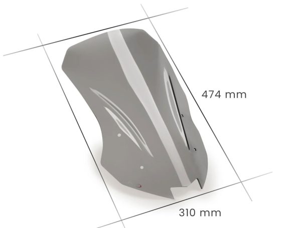 Puig Touring Screen For Kawasaki KLR 650 (2022 - Onwards) - Smoke - Image 3