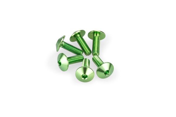 Puig KIT 6 SCREWS M5X15 DIAM. HEAD 11,8MM C/GREEN