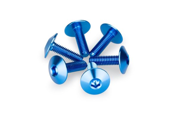 Puig KIT 6 SCREWS M6X20 DIAM. HEAD 16,8MM C/BLUE