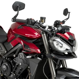 Puig Naked Downforce Front Spoilers For Triumph Street Triple 765 And Speed Triple 1200 RS (Matt Black)
