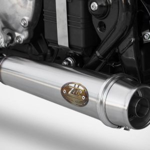 Zard Stainless Steel Slip-On Exhaust For Triumph Bobber 1200 (2017 - 2020) - Racing Version, Black