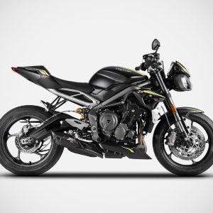 Zard Stainless Steel Slip-On (Racing Version) For Triumph Street Triple 765 (2020 - 2022) - Black