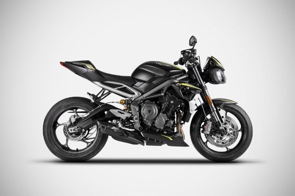 Zard Stainless Steel Slip-On (Racing Version) For Triumph Street Triple 765 (2020 - 2022) - Black