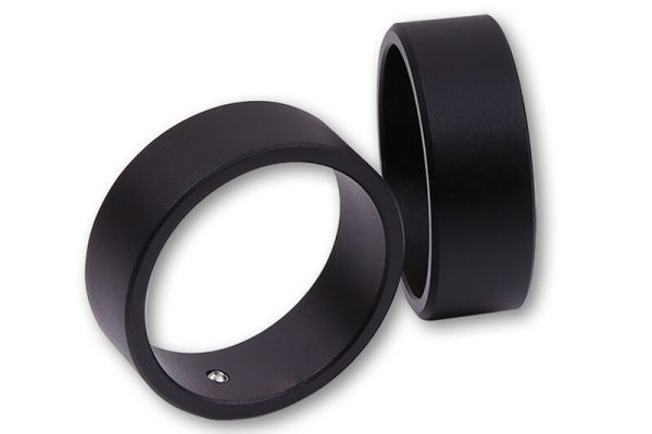 HIGHSIDER COLOUR RING HANDLEBAR ENDS, BLK - Image 3