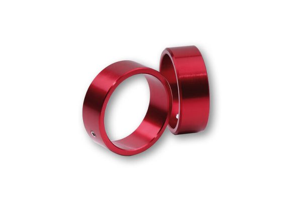 HIGHSIDER COLOUR RING HANDLEBAR ENDS, RED - Image 3