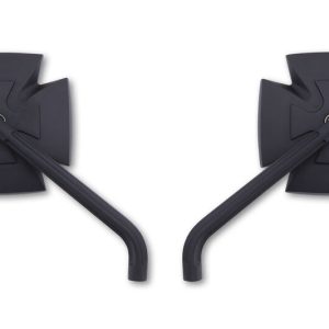 HIGHSIDER IRON CROSS MIRROR, BLK