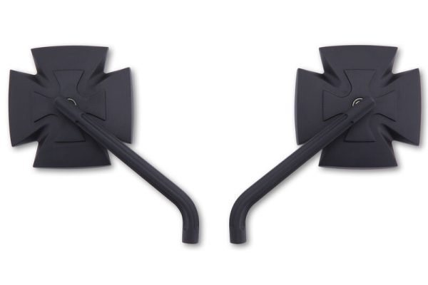 HIGHSIDER IRON CROSS MIRROR, BLK