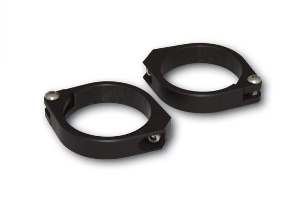 HIGHSIDER FORK PIPE CLAMPS, BLK, 47-54MM