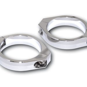 HIGHSIDER FORK PIPE CLAMPS, CHR, 47-54MM