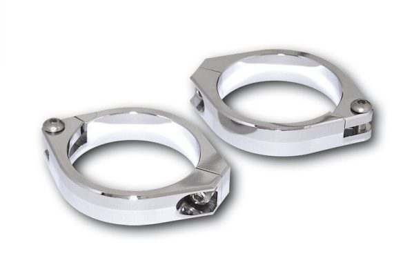 HIGHSIDER FORK PIPE CLAMPS, CHR, 47-54MM