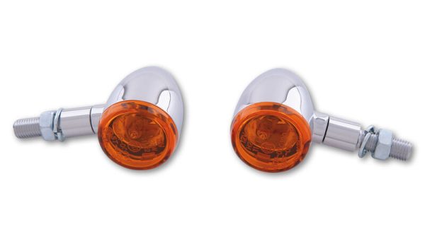 HIGHSIDER FLASHER BULLET LIGHT CHROME ALU