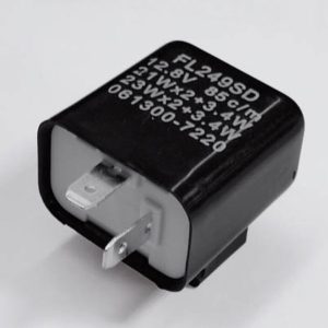 HIGHSIDER FLASHER RELAY, 2 PIN, 12V 21W, BLK