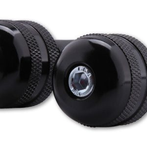HIGHSIDER H-BAR ENDS,ALUMINIUM,KNURLED,BLK