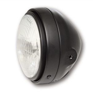 HIGHSIDER 5-3/4 HEADLIGHT, FLUTED GLAS, BLK