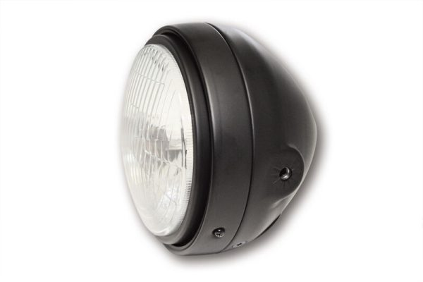 HIGHSIDER 5-3/4 HEADLIGHT, FLUTED GLAS, BLK
