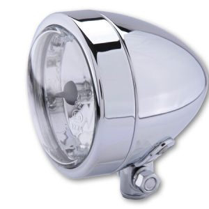 HIGHSIDER HEADLAMP BULLET 90MM H4 CHR BM