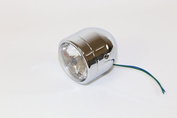 HIGHSIDER HEADLAMP CHROMED 90MM H4 SM E