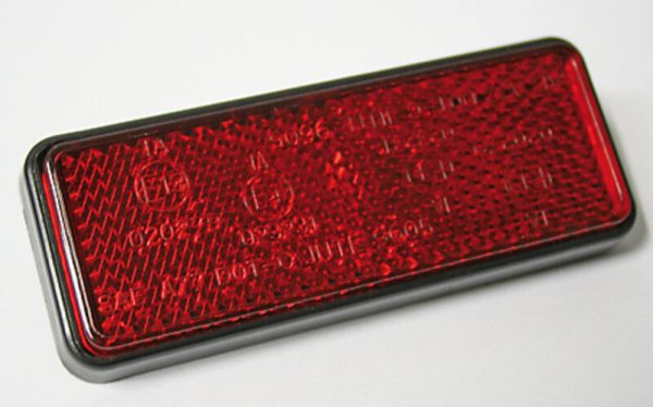 HIGHSIDER REFLECTOR RED RECT M5 BOLT 91.5X36