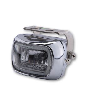 HIGHSIDER FOG LIGHT SQUARED H3 CLR LENS CHR