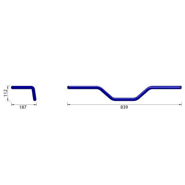 HIGHSIDER PRO BAR FLAT TRACK L14 1IN CHR - Image 3