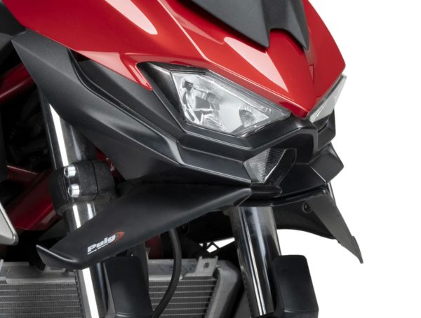 Puig Naked Frontal Spoilers For Kawasaki Z500/SE (2024 - Onwards) - Matt Black