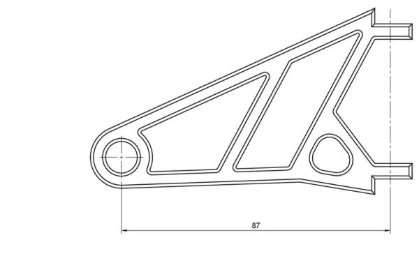 HIGHSIDER CNC ALU H/L BRKT 38-41MM BLK - Image 3