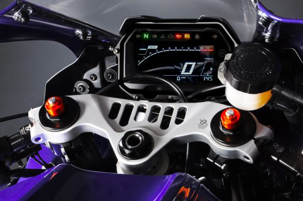 Bonamici Racing Aluminum top triple clamp Yamaha YZF R7 Race 21> - SILVER - Image 3