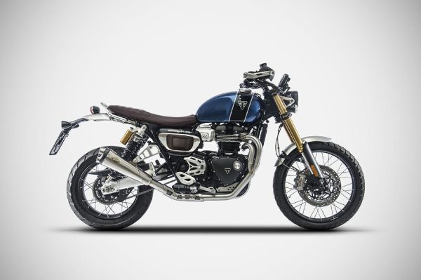 Zard Stainless Steel Full Exhaust For Triumph Scrambler 1200 (2021 - 2023) - Street Version - Image 4