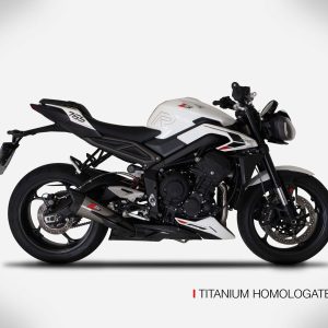 Zard Stainless Steel Full Exhaust Kit For Triumph Street Triple 765 (2023 - Onwards) - Street Version - Black