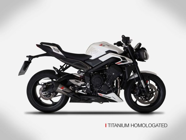 Zard Stainless Steel Full Exhaust Kit For Triumph Street Triple 765 (2023 - Onwards) - Street Version - Black