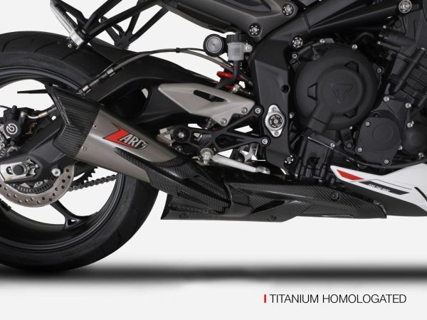 Zard Stainless Steel Full Exhaust Kit For Triumph Street Triple 765 (2023 - Onwards) - Street Version - Black - Image 3