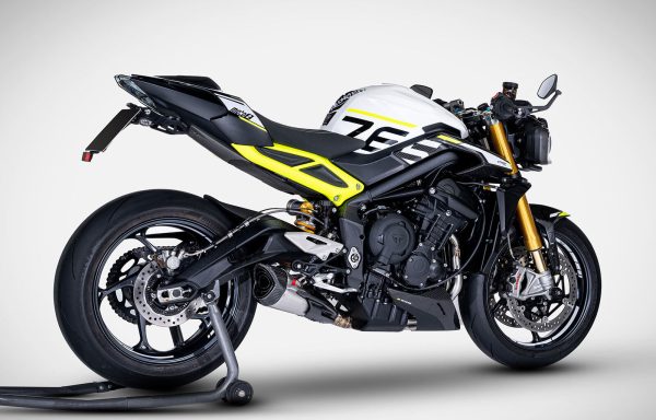Zard Stainless Steel Full Exhaust Kit For Triumph Street Triple 765 (2023 - Onwards) - Racing Version - Black - Image 3