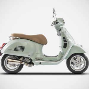 Zard Stainless Steel Racing Slip-On Exhaust With Bronzed End Cap For Vespa GTS (2020 - 2023)