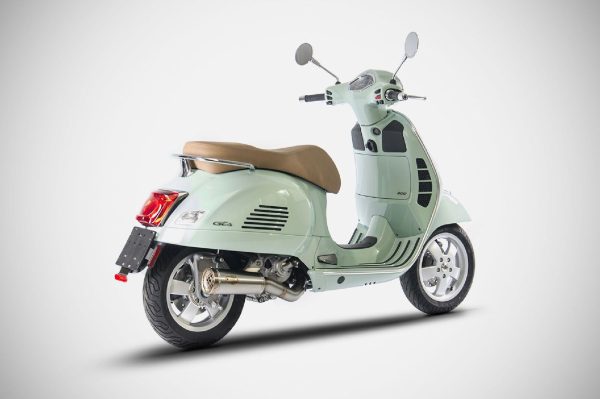 Zard Stainless Steel Racing Slip-On Exhaust With Bronzed End Cap For Vespa GTS (2020 - 2023) - Image 4