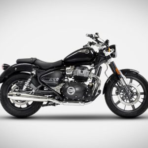 Zard Stainless Steel Slip-On Exhaust For Royal Enfield Super Meteor 650 (2023 - 2024) - Racing Version