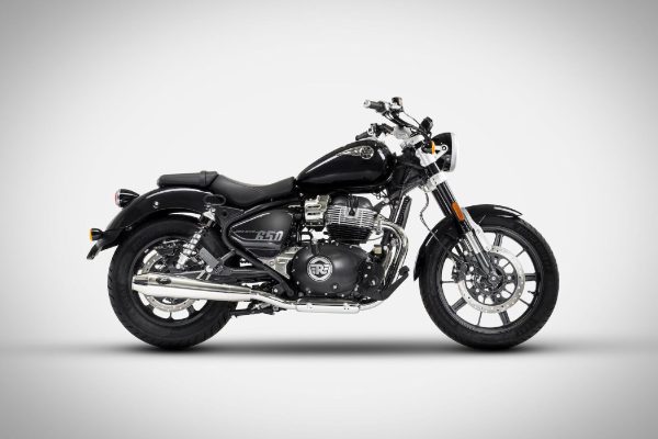 Zard Stainless Steel Slip-On Exhaust For Royal Enfield Super Meteor 650 (2023 - 2024) - Racing Version
