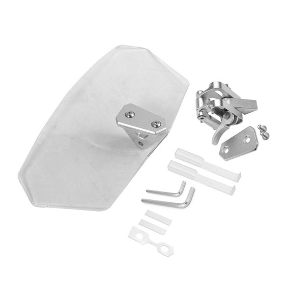 Motorcycle Windshield Extension Clip-On Windscreen Wind Deflector Spoiler - Image 2